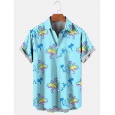 Men's Hawaiian Vacation Dinosaur Short Sleeve Shirt